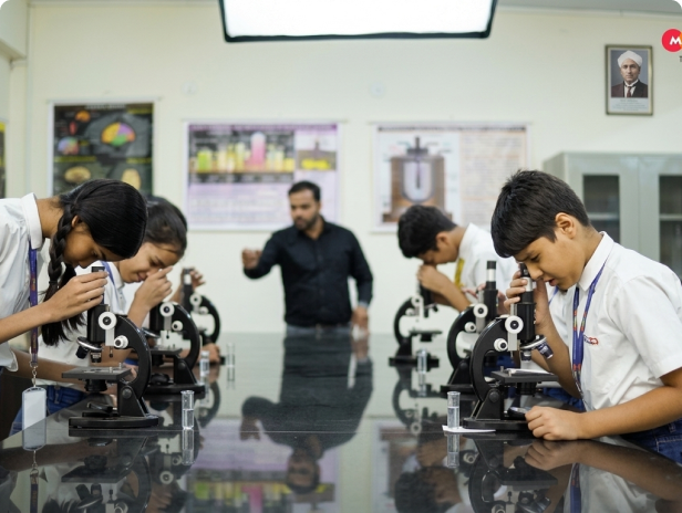 Fully equipped science lab at Mastermind high school in Indore
